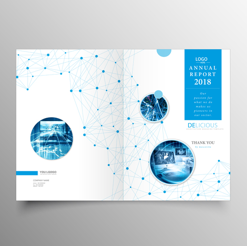 2018 company network brochure cover vector