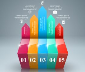 3d arrows abstract infographic vector 01