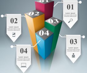 3d box infographic vector 02