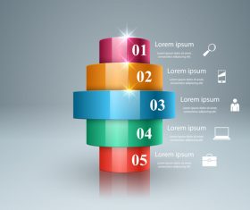 3d light line infographic vector 02