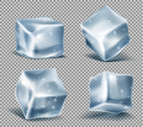 4 ice cube illustration vector