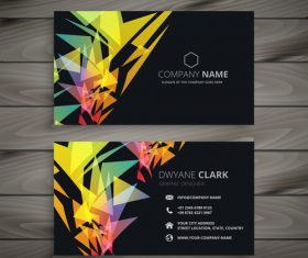 Abstract black business card template creative vector