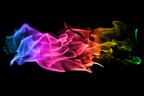 Abstract colored flame Stock Photo 04