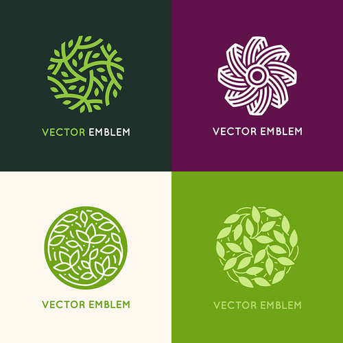 Download Abstract green logo design vector material free download