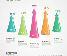 Abstract infographics number options template vector 03