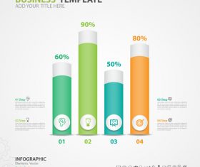 Abstract infographics number options template vector 08