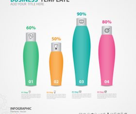 Abstract infographics number options template vector 09