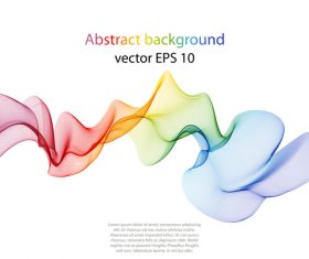 Abstract transparent wave illustration vector 02