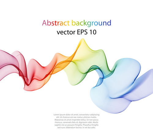 Abstract transparent wave illustration vector 02