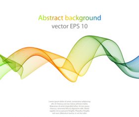 Abstract transparent wave illustration vector 04