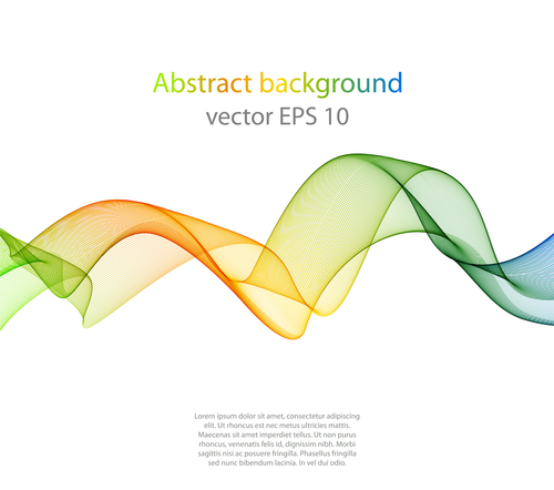 Abstract transparent wave illustration vector 04