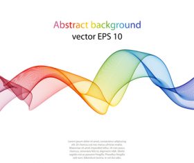 Abstract transparent wave illustration vector 05