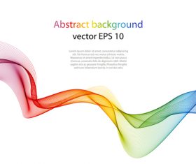 Abstract transparent wave illustration vector 06