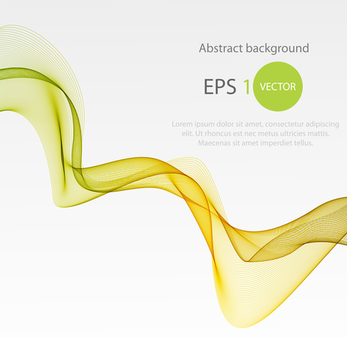 Abstract transparent wave illustration vector 07