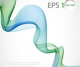 Abstract transparent wave illustration vector 08