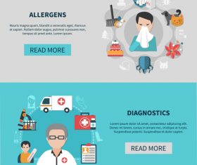 Allergy banner vector