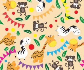 Animal elements background vector