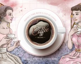 Arabica Coffee Beans illustration in vector 2