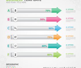 Arrow options infographics elements diagram vector 02
