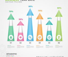 Arrow options infographics elements diagram vector 03