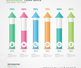 Arrow options infographics elements diagram vector 04