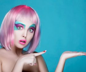 Avant-garde fashion girl Stock Photo 01