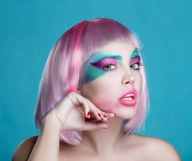 Avant-garde fashion girl Stock Photo 03