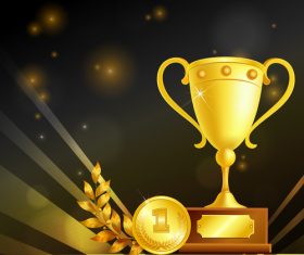 Awards realistic vector material