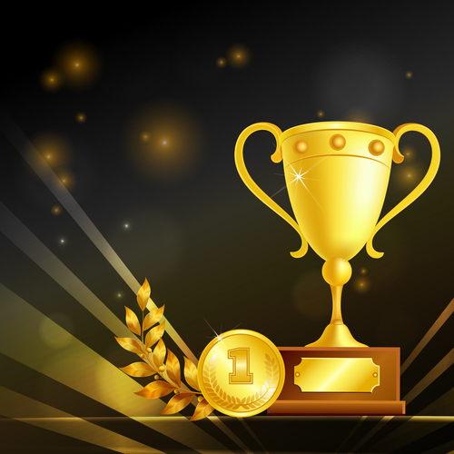Awards realistic vector material