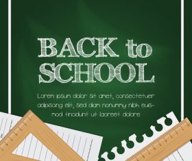 Background back to school set vector 06