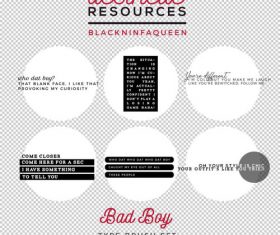 Bad Boy Type Photoshop Brushes