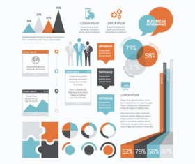 Basic business infographics vector