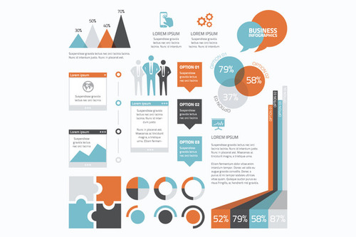 Basic business infographics vector