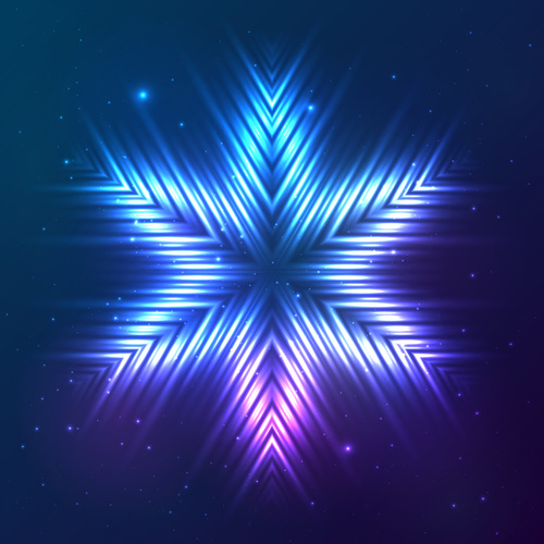 Beautiful cosmic snowflake background vectors 01