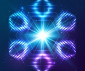 Beautiful cosmic snowflake background vectors 03