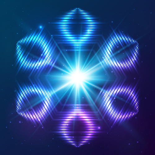 Beautiful cosmic snowflake background vectors 03