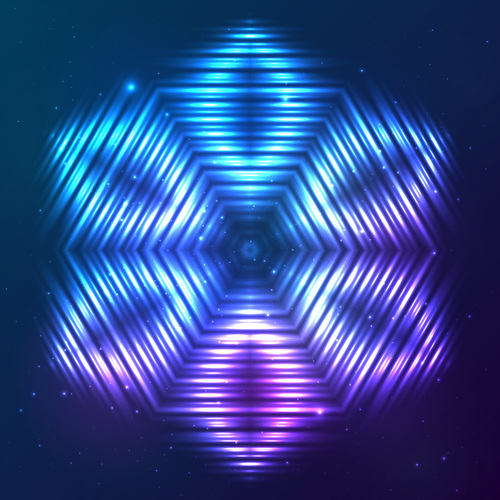 Beautiful cosmic snowflake background vectors 11
