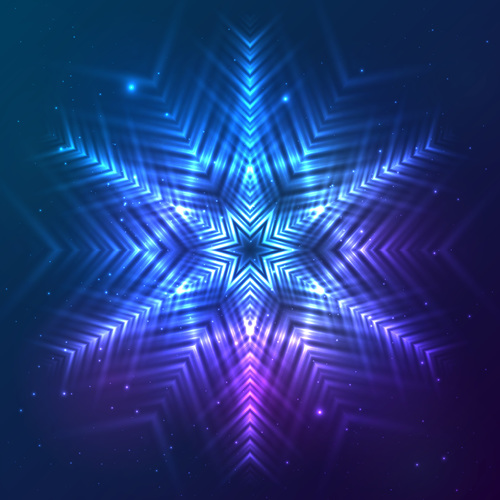 Beautiful cosmic snowflake background vectors 17