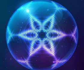 Beautiful cosmic snowflake background vectors 19