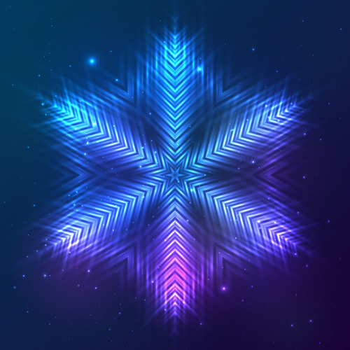 Beautiful cosmic snowflake background vectors 20