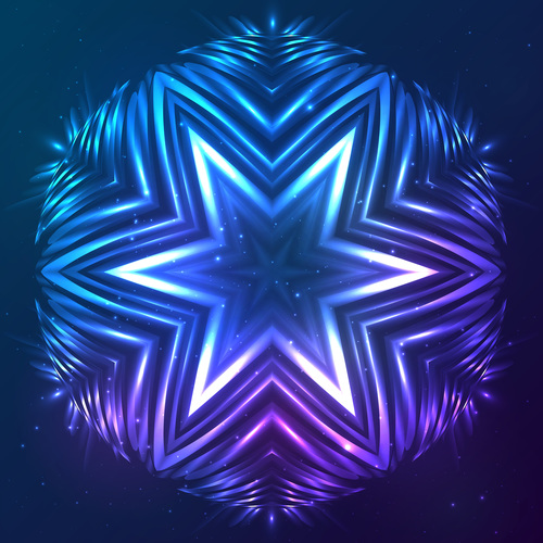 Beautiful cosmic snowflake background vectors 22