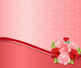 Beautiful flower greeting card template vector 08