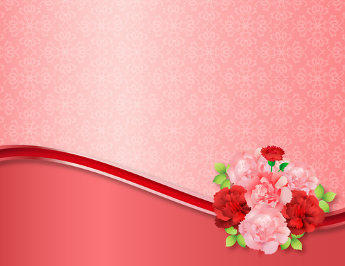 Beautiful flower greeting card template vector 08