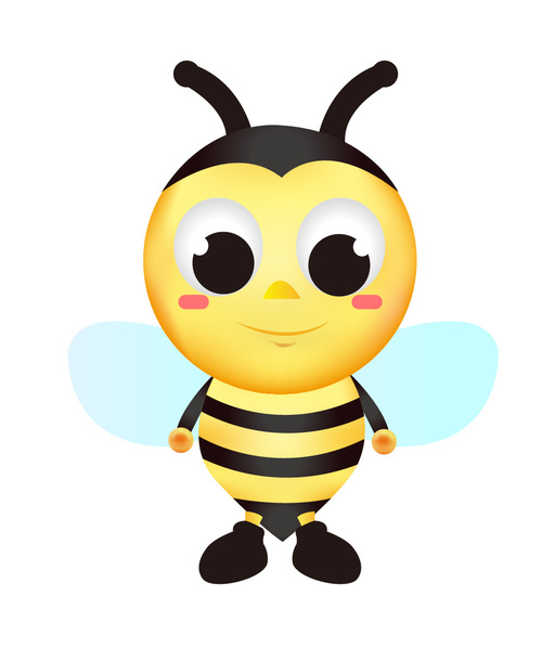 Bee cartoon vector material