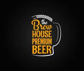 Beer house logo vector