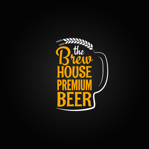 Beer house logo vector