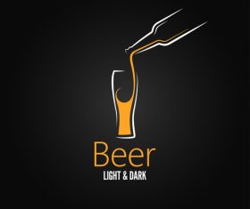 Beer logo vector design 02