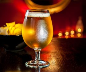 Beer on the desktop Stock Photo