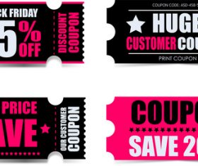 Black Friday discount sticket vector