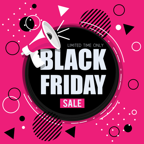 Black Friday sale backgrounds vector material 03